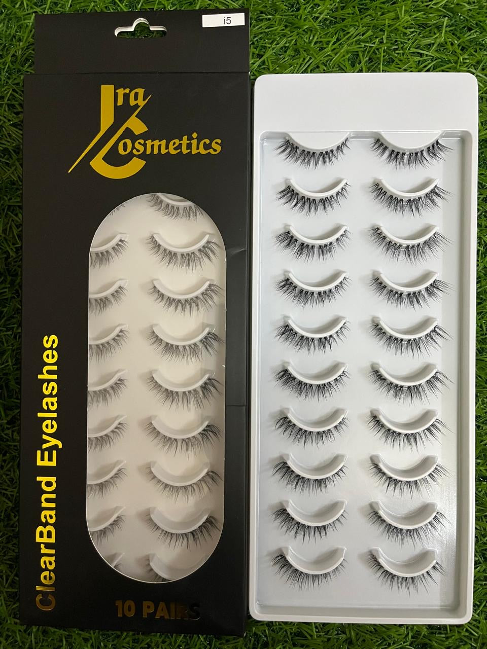 Premium Clear Band Eyelashes - 10 Pairs Pack