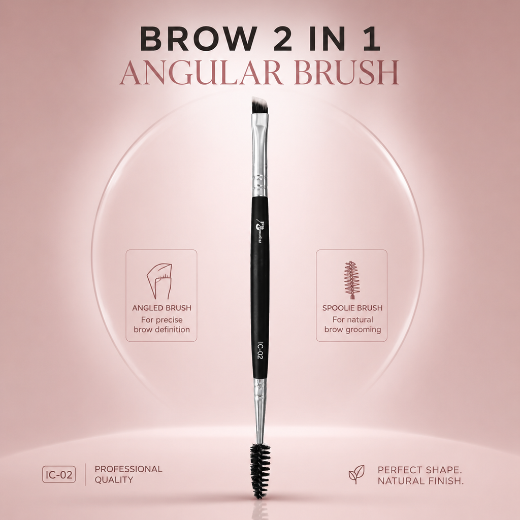 IRACOSMETICS BROW 2 IN 1 ANGULAR BRUSH IC-02