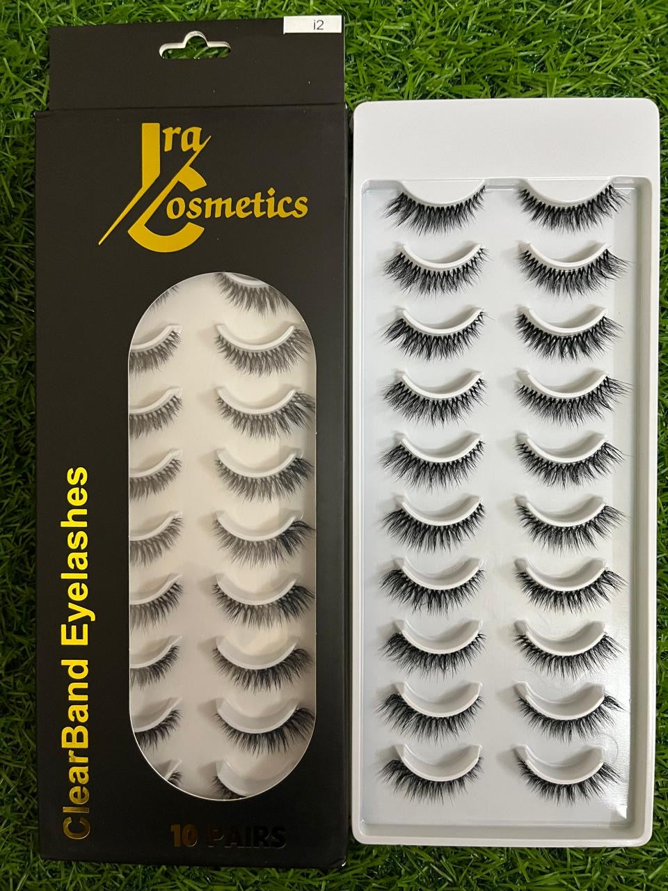 Premium Clear Band Eyelashes - 10 Pairs Pack