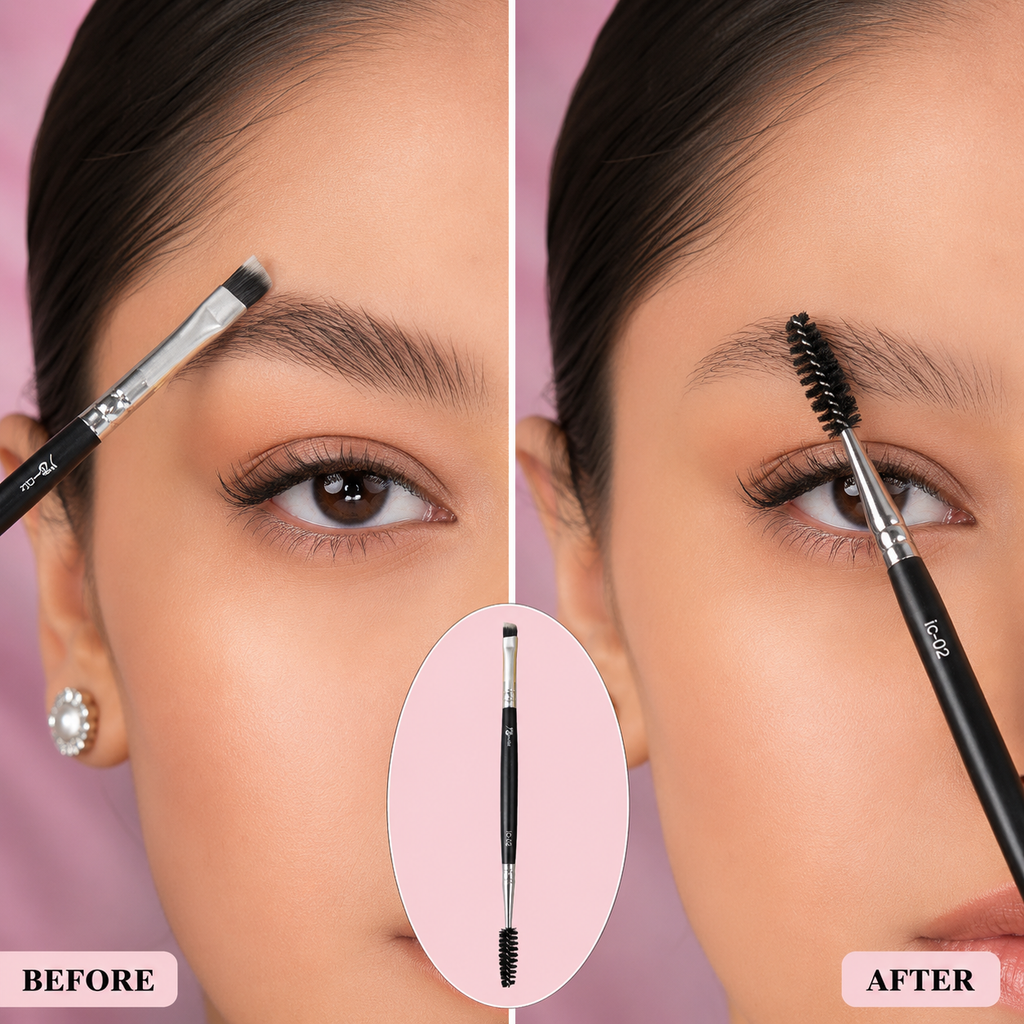 IRACOSMETICS BROW 2 IN 1 ANGULAR BRUSH IC-02