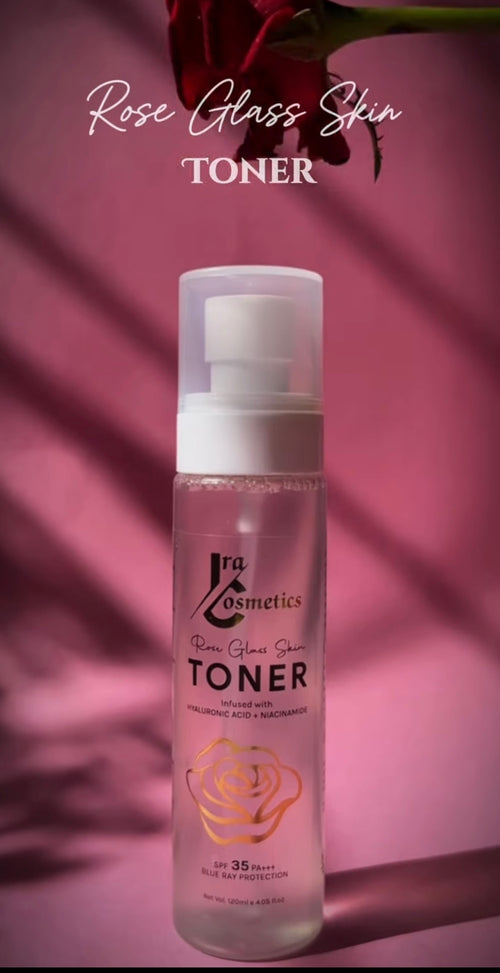 IRA Cosmetics Rose Glass Skin TONER - Infused with Hyaluronic Acid & Niacinamide