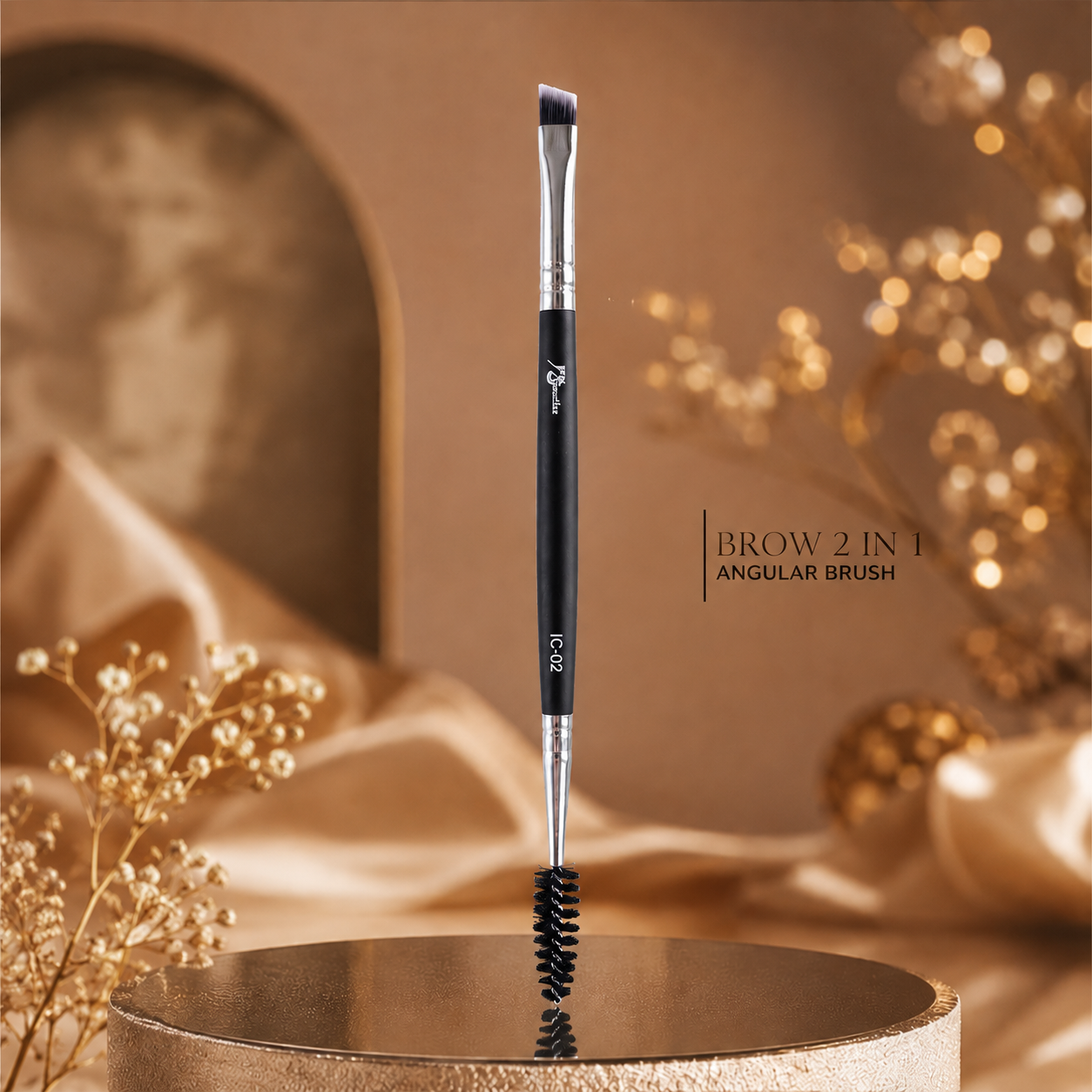 IRACOSMETICS BROW 2 IN 1 ANGULAR BRUSH IC-02