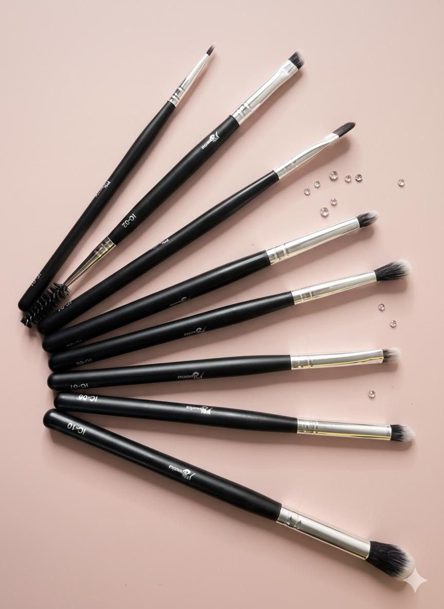 16-Piece Complete Professional Makeup Brush Set with Travel Pouch