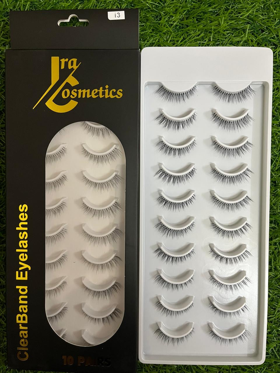 Premium Clear Band Eyelashes - 10 Pairs Pack