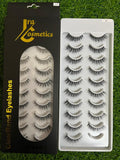 Premium Clear Band Eyelashes - 10 Pairs Pack
