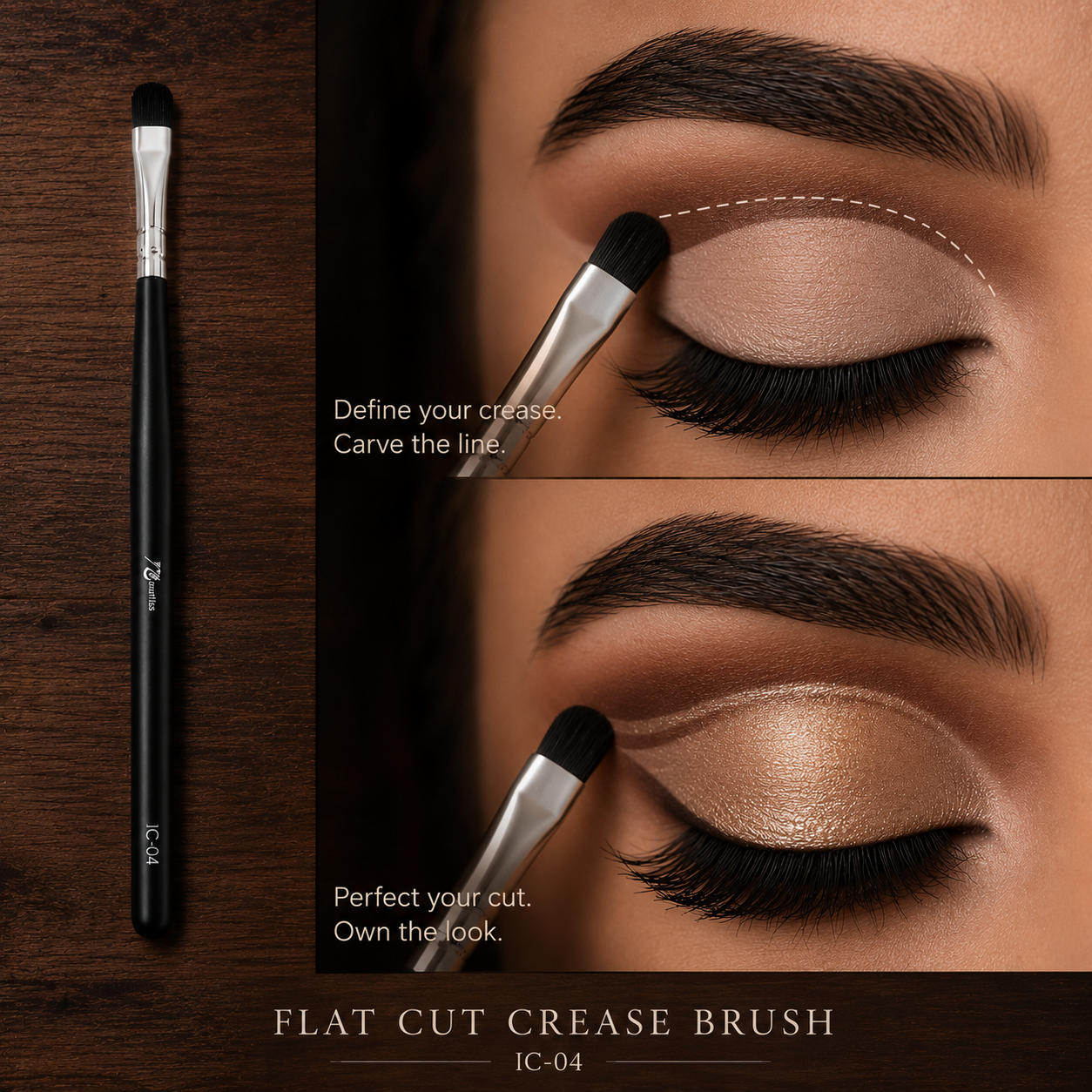 Iracosmetics Flat Cut Crease Brush ic-04